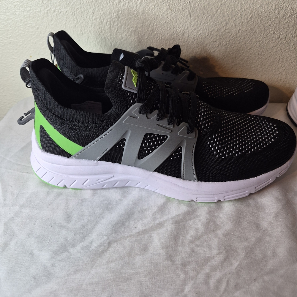 Black and Green Athletic Sneakers